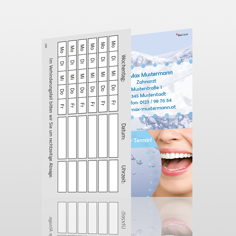 Terminkarten Motiv Karten Zahnarzt Terminzettel Zahnarztpraxis Arzt Arztpraxis Terminkärtchen