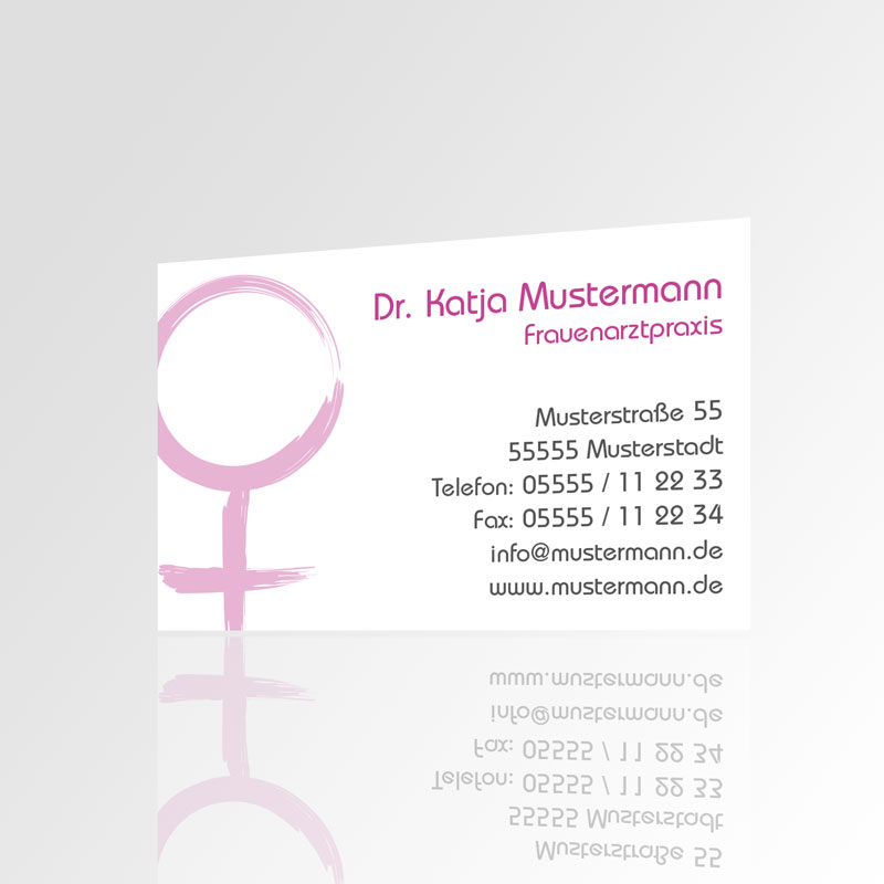 Visitenkarten Motiv Karten Frauenarzt Praxisdrucksorten Frauenarztpraxis Arzt Arztpraxis Visitenkärtchen Kärtchen Design